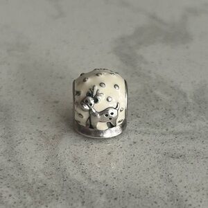 Retired Pandora: Snow Globe "Merry Christmas" Charm